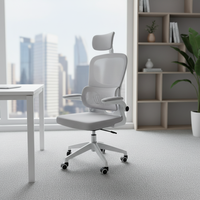 Chaise de bureau pivotante en maille de haute qualité pour usage commercial, chaise d'ordinateur robuste avec vérin à gaz