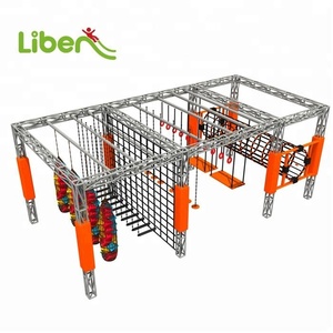 Parque <span class=keywords><strong>de</strong></span> Trampolines Interior, Circuito <span class=keywords><strong>de</strong></span> Obstáculos Ninja Warrior para Niños, <span class=keywords><strong>Parkour</strong></span> Eléctrico - Product Image 3