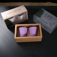 Ensemble de tasses à expresso en acier inoxydable, 2 pièces, tasse à thé pour couple, avec boîte cadeau de luxe, souvenir de mariage, souvenir d'entreprise, tasse à eau