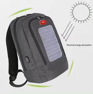 Güneş şarj açık sırt çantası su geçirmez iş GÜNEŞ PANELI bilgisayar çantası USB güneş pili Solar şarj sırt çantası