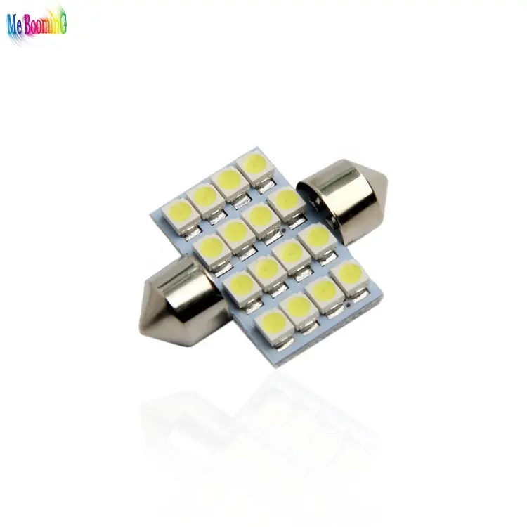 Auto Lichtkoepel Led 36Mm 39Mm 41Mm 31Mm 1210 3528 Smd 16 Led Super Wit Festoen 16SMD Led Lichtkoepel Auto Bulb Lamp 12V 24V