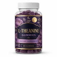 Gummies de L-Théanine Marque Blanche OEM Saveur Personnalisée 60 Unités Complément Alimentaire Bien-être Quotidien Vente en Gros Fabricant