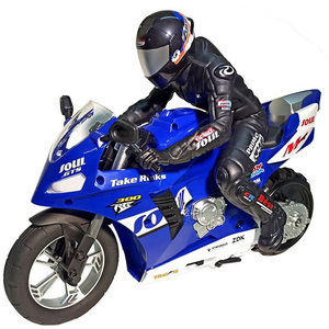 Motor Sepeda Motor Listrik Kendali Radio 2.4G 1/6, Mainan Motor Balap RC Stunt Berdiri Seimbang Sendiri dengan 6 Sumbu Giroskop - Product Image 1