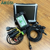 Outil de diagnostic d'ingénierie robuste pour la programmation VOCOM 1, câble de test ECU, outil de diagnostic de camion + ordinateur portable CF19