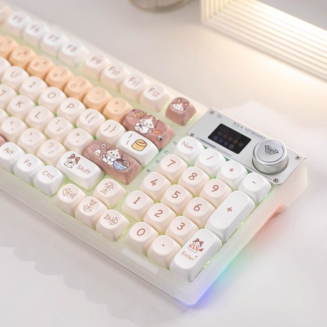 Various Types M-oa Keycaps F98 Pro Mechanical Keyboard Smart Display Gasket Structure Full Hot-swappable Customized Keyboard