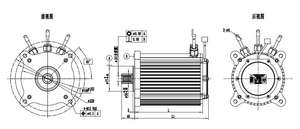 มอเตอร์ไฟฟ้า IP67ซิงโครนัส60V 72V TZ145กันน้ำเฟสเดียวประสิทธิภาพสูง4kW 3kW สำหรับการเคลื่อนย้ายรถสามล้อไฟฟ้า - Product Image 2