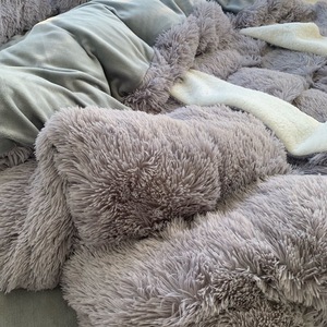 IDOTEX luxe 4 pièces ensemble de literie nouveau <span class=keywords><strong>rose</strong></span> Boho imprimé oreillers couette avec oreilles de <span class=keywords><strong>lapin</strong></span> en peluche moelleux luxe couette couvre - Product Image 6