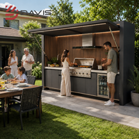 Fabricant de cuisines extérieures avec armoires modulaires, barbecue, évier, îlot de rangement, service personnalisé pour les distributeurs mondiaux