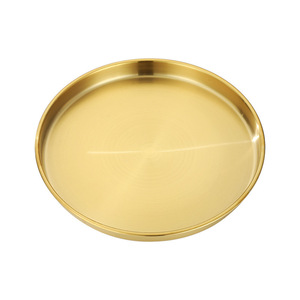 Stainless Steel Round <b>Tray</b> <b>Set</b> 18cm 20cm 22cm 24cm For Serving <b>Baking</b> Hotel Use Solid Color - Product Image 5