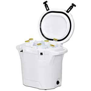 High quality 5 gallon plastic beverage spigot tap ice bucket cooler rotomolded water jug with spout