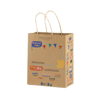 Sac en papier kraft écologique biodégradable avec poignée pour les courses, sac cadeau personnalisé fabriqué en usine
