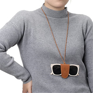 Neckband PU leather magnetic glasses <b>clip</b>, summer travel sunglasses <b>clip</b>, strong magnetic hat <b>clip</b>, travel wallet. - Product Image 1