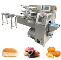 Machine d'emballage horizontale à flux continu Keen Box de Taïwan pour gâteaux, pain, biscuits, petits pains, beignets, barres chocolatées