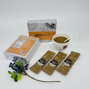 Ganoderma Coffee 100% Organic certificated Reishi Mushroom Latte Lingzhi Ganoderma Lucidum instant Coffee Cafe Latte