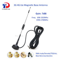Antenne d'autoradio longue portée 800Mhz 3g, booster de signal, ventouse TS9 7dbi lte 4g