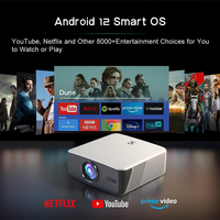 Proyector 4K 2025 en Oferta, 700 Lúmenes, 300 Pulgadas, 1920*1080P, Android 12, BT5.0, WiFi 6, Proyector Portátil para el Hogar GTV 4K