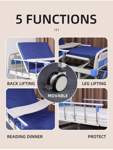 Cama de Hospital Económica con Dos Manivelas, Ajustable, Manual, para Cuidado de Pacientes en el Hogar - Product Image 3