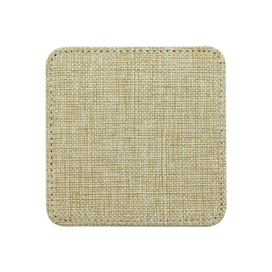 2021 New High Quality Sublimation Blank square Round Linen coaster Customized Jute Fabric Cup coaster