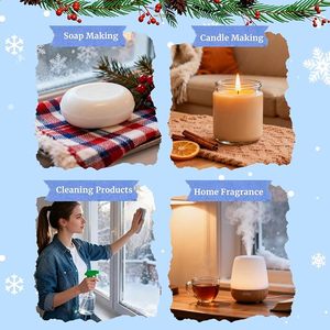 Meilleures ventes - Édition limitée de Noël - Huile parfumée <span class=keywords><strong>à</strong></span> la vanille, <span class=keywords><strong>à</strong></span> la cannelle, aux <span class=keywords><strong>épices</strong></span>, au chocolat et <span class=keywords><strong>à</strong></span> la cerise pour les fêtes <span class=keywords><strong>d</strong></span>'hiver - Coffret de 6 pièces - Product Image 6