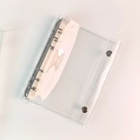Protège-cahier et organisateur d'album photo à double fermeture à clip en PVC, haute transparence, formats A5/A6/A7/A8/M5, rechargeable