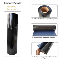 Haute qualité 50 mètres PU Textiles vinyle presse à chaud Film faible fer sur vidéo Flex pour bricolage bébé t-shirts transfert de chaleur vinyle