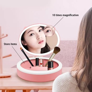 Wholesale of Desktop LED <b>Makeup</b> <b>Mirror</b> Storage Box by Manufacturer Integrated with Light Desktop Three Color Supplementary - Product Image 6