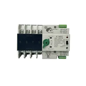 KINEE 4P 63A 125A 400Vac ATS PV System Power Use Din Rail Photovoltaic Solar Power Dual Power Automatic Transfer Switch