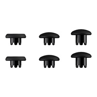 Capuchons de manette de pouce de remplacement noir eXtremeRate pour contrôleur PS5 EDGE