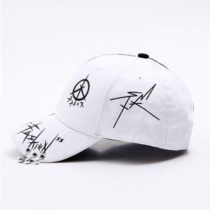 Casquette de baseball style américain à 6 panneaux avec appliqué, en tissu de coton noir délavé, motif imprimé par sublimation, pour la mode urbaine - Product Image 3