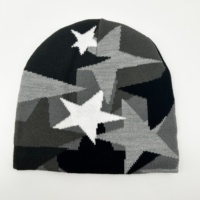 Gorros de Invierno Unisex de Lujo con Forro de Satén, Diseño Jacquard de Estrellas, Logotipo Personalizado, Marca Privada, Estilo Y2K, 3 Niveles de Calidez, Casual de Negocios