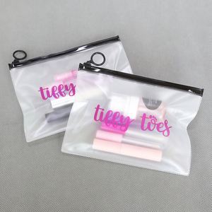 Custom Frosted Zipper Bag for Jewelry Plastic <b>Zip</b> Lock Bag <b>with</b> Logo Printed Moisture Proof Transparent <b>Zip</b> <b>Pouch</b> for Clothing - Product Image 3