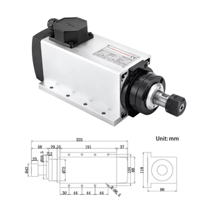 Motor de Husillo Refrigerado por Aire de Alta Precisión 3KW ER20 220V/380V con Kit de Accesorios de Convertidor de Frecuencia VFD para Máquina de Grabado - Product Image 2