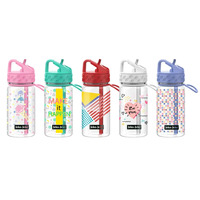 Bouteille d'eau de voyage pour sports de plein air pour enfants Tasse d'entraînement en plastique d'une capacité de 900ml avec paille à boire directe Couleur mate