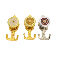 Crochets de rideau muraux en métal bronze doré modernes, accessoires de fabrication OEM ODM en gros à bas prix