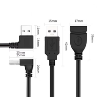 Großhandel 90-Grad-USB-Verlängerungskabel mit Aufwärts- und Abwärtswinkel, Hochgeschwindigkeits-Daten- und Ladekabel für Videospieler