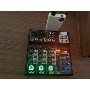 R4 <span class=keywords><strong>2</strong></span> canales 48V Fuente de alimentación fantasma Estudio <span class=keywords><strong>en</strong></span> <span class=keywords><strong>vivo</strong></span> Mezclador de audio estéreo Mezcla de sonido DJ Consola USB - Product Image 5