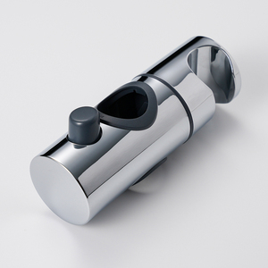 360 °   Support de <span class=keywords><strong>Douche</strong></span> <span class=keywords><strong>Universel</strong></span> à Angle Réglable avec Bouton Latéral pour Barres Rondes de 25 mm, en ABS Chromé, pour Usage Commercial - Product Image 3