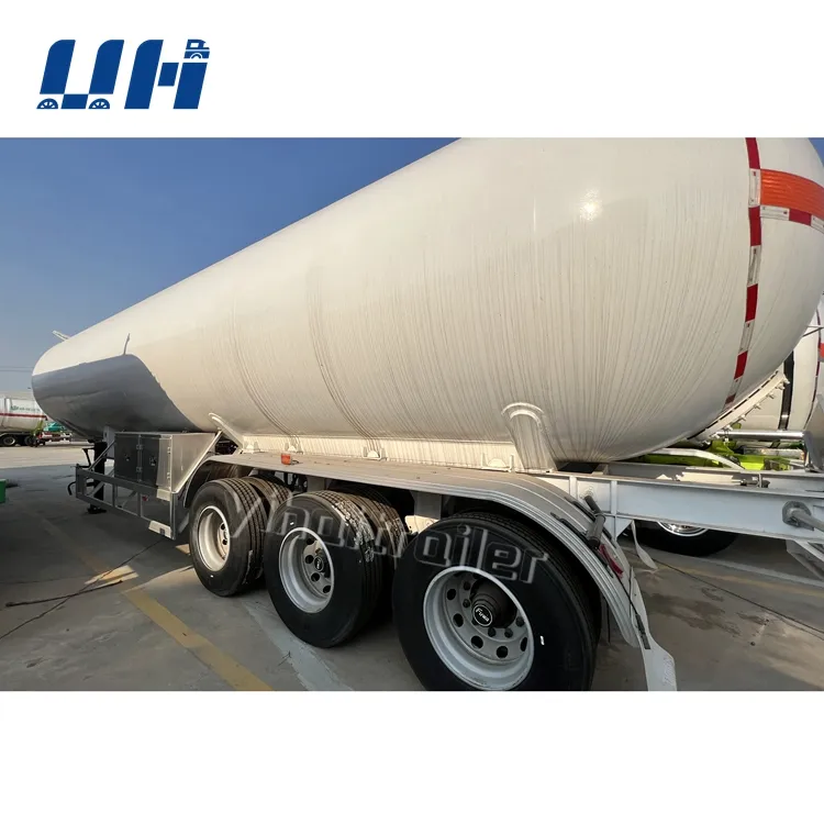 Harga terbaik 30-60m3 baja tahan karat LPG CNG LNG tangki Gas Trailer untuk transportasi LPG