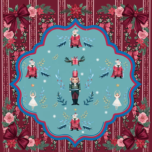 Tapete de juego de Mahjong navideño vintage con diseño de Cascanueces, Bailarina y Rey Ratón, para mesa cuadrada - Product Image 5