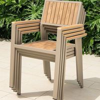 Tables et chaises d'extérieur en acier au carbone, modernes, simples, imperméables et durables pour cour, balcon, salon de thé, café