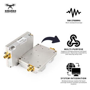 XINANKO 50W <span class=keywords><strong>700</strong></span>-2700MHz ระบบขยายสัญญาณ RF แบบไวด์แบนด์ สำหรับป้องกันโดรน พร้อมชิปเซ็ต GaN - Product Image 1