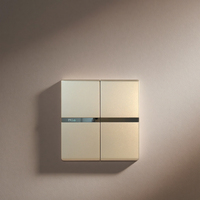 Usine MGA vente en gros de nouveau design interrupteur 2 groupes 2 voies avec indicateur LED avec logo personnalisé adapté aux hôtels et aux ménages