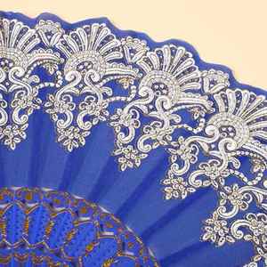 Éventail pliable floral en gros pour femmes, cadeaux personnalisés pour mariage, design en dentelle colorée, artisanat en plastique pliable - Product Image 4