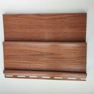 PVC tấm gỗ tấm lớn bảng tường trong nhà Vinyl siding cho nhà rãnh PVC nội thất hạt gỗ tấm ốp bảng PVC tấm gỗ nhỏ
