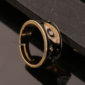 Anillo de plata de primera ley con forma de ojo de pavo para mujer, sortija, plata esterlina, esmalte, oro, aleación de cobre, estilo Punk, joya fina - Product Image 6