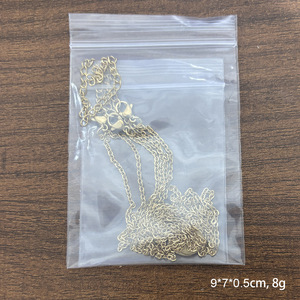 Collana a Catena Multistrato in Acciaio Inossidabile per Donna, Placcata in Oro 18K, Doppio Ciondolo Rotondo a Pressione d'Olio - Product Image 2