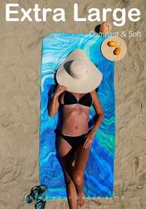 Toalla de Playa y Piscina Personalizada de Microfibra de Secado Rápido, Compacta y Ligera, con Bolsa de Viaje Personalizada - Product Image 4