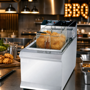 Freidora Eléctrica Comercial de 12.5L, Tanque Único, Cesta Individual, 3.8kW, para Papas Fritas, Pollo, Bocadillos, Restaurantes y Servicios de Catering - Product Image 6