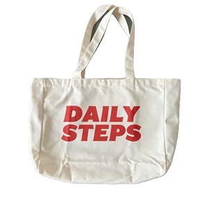 Sac de plage en toile de coton écologique grande capacité avec motif lettres, sac de shopping en toile - Product Image 1