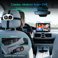 Adaptador Inalámbrico CarPlay y Android Auto Tipo C con Monitor para Bebés en el Asiento Trasero para una Visualización Segura en el Vehículo